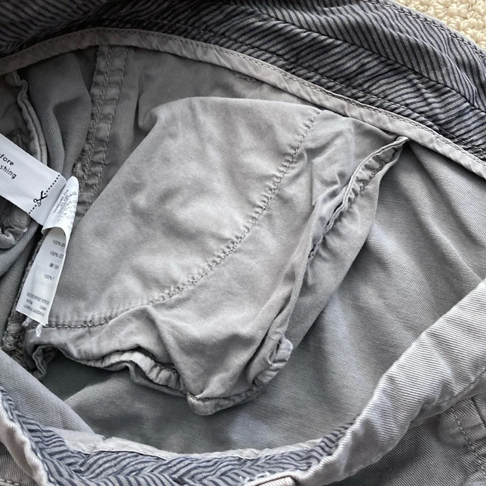 J. Crew Chino Shorts Size 4 Thick Fabric Preppy 100% Cotton Casual Grey EUC